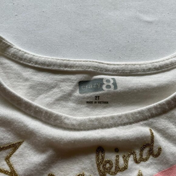 Crazy 8 "One of a Kind" Rainbow Graphic Tee size 2T - Picture 4 of 6